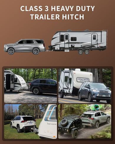 Class 3 Trailer Hitch 2-Inch Receiver Compatible with Toyota RAV4 & RAV4 Prime 2019-2025| 4,500 lbs GTW / 675 lbs TW | Rugged Steel, Rust-Resistant | Bolt-On Installation in Saudi Arabia