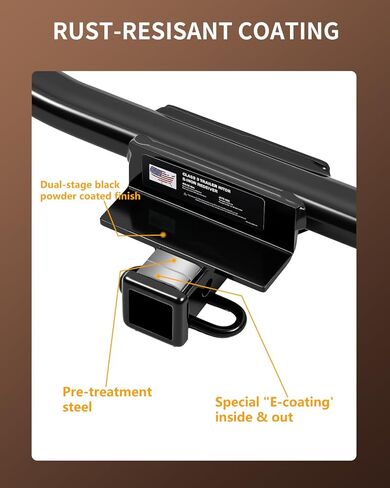 Class 3 Trailer Hitch 2-Inch Receiver Compatible with Toyota RAV4 & RAV4 Prime 2019-2025| 4,500 lbs GTW / 675 lbs TW | Rugged Steel, Rust-Resistant | Bolt-On Installation in Saudi Arabia