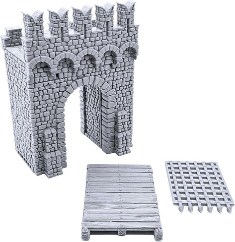 Port Winterdale Gatehouse by Printable Scenery, 3D Printed Tabletop RPG Scenery and Wargame Terrain 28mm Miniatures in Kuwait