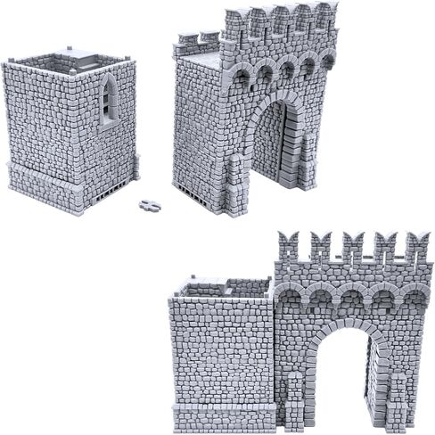 Port Winterdale Gatehouse by Printable Scenery, 3D Printed Tabletop RPG Scenery and Wargame Terrain 28mm Miniatures in Kuwait