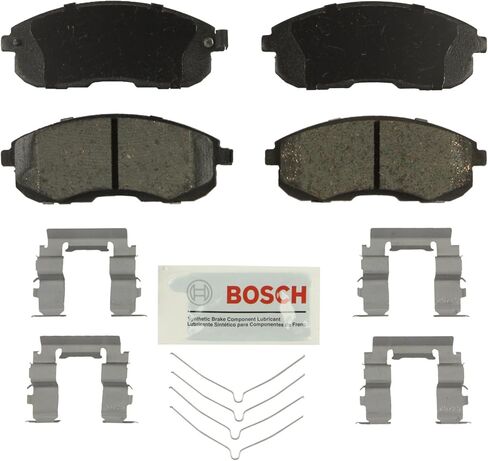 مجموعة وسادات فرامل قرصية من السيراميك الأزرق من BOSCH BE653H مع الأجهزة - متوافقة مع مجموعة مختارة من Infiniti G20 وI30؛ نيسان ماكسيما؛ سوزوكي اس اكس 4؛ أمام in Kuwait