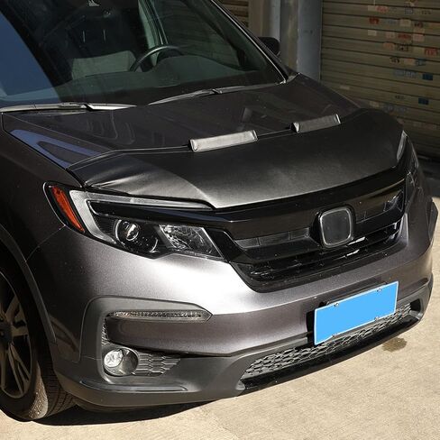 واقي غطاء محرك السيارة المخصص متوافق مع Honda Pilot 2016-2022، قناع الأنف الأمامي، قناع غطاء محرك السيارة، غطاء حمالة الصدر، غطاء حمالة الصدر، غطاء حماية حجري لضبط الملحقات الواقية، جلد in Kuwait