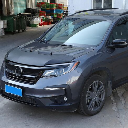 واقي غطاء محرك السيارة المخصص متوافق مع Honda Pilot 2016-2022، قناع الأنف الأمامي، قناع غطاء محرك السيارة، غطاء حمالة الصدر، غطاء حمالة الصدر، غطاء حماية حجري لضبط الملحقات الواقية، جلد in Kuwait