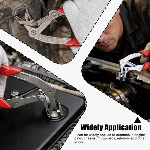 Trim Removal Tool, 4-in-1 Car Trim Removal Tool Kit with Clip Removal Pliers, 8in & 12in Fastener Tools, 20 Pcs Automotive Clips, 17-4 Stainless Steel, for Door Panel, Bumper, Fender Fastener Removal in Saudi Arabia