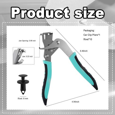 Upgraded Car Clip Pliers and Disassembly Tools with Plastic Rivets,Labor-Saving Automotive Clip Removal Tool with Non-damaging/Spade Jaws,Non-Slip Car Panel Clips Removal Pliers in Saudi Arabia