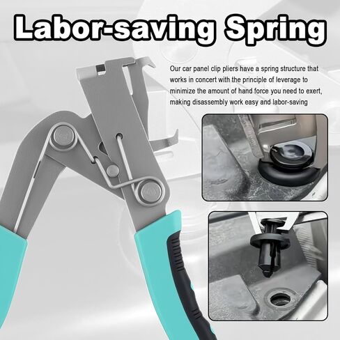 Upgraded Car Clip Pliers and Disassembly Tools with Plastic Rivets,Labor-Saving Automotive Clip Removal Tool with Non-damaging/Spade Jaws,Non-Slip Car Panel Clips Removal Pliers in Saudi Arabia