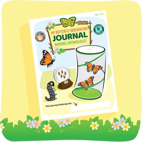 Insect Lore Easy 25 Butterfly Garden Pavilion Growing Kit - 25 Baby Caterpillars, Pavilion Habitat, Chrys-a-lids, Food & Supplies - Raise and Release Painted Lady Butterflies in Kuwait