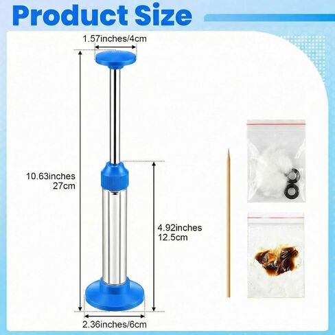 Sabary Air Compression Ignition Demonstrator, Physics Thermodynamics Equipment, Includes Cotton, Piston Rings, Lubricating Oil & Bamboo Stick, Mechanical Energy Heat Conversion Science Experiment Kit in Kuwait