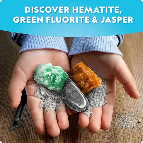 National Geographic Outer Space Dig Kit – Excavate 5 Real Rock & Gemstone Specimens | Includes Dig Brick, Excavation Tools, Magnifying Glass & Learning Guide, Fun Space-Themed STEM Activity for Kids in Kuwait