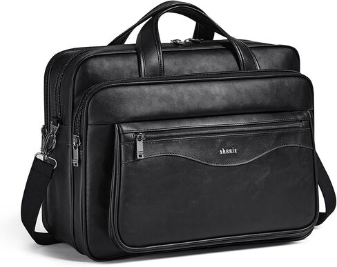 Shrrie Leather Laptop Bag Fits 17 to 17.3 Inch for Men and Women,Vintage Business Briefcase Laptop Messenger Work,Travel in Kuwait