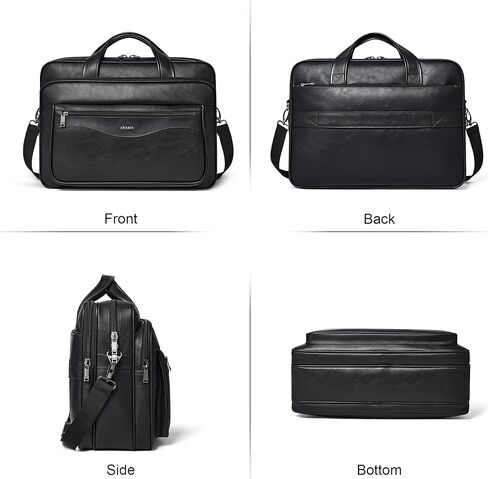 Shrrie Leather Laptop Bag Fits 17 to 17.3 Inch for Men and Women,Vintage Business Briefcase Laptop Messenger Work,Travel in Kuwait