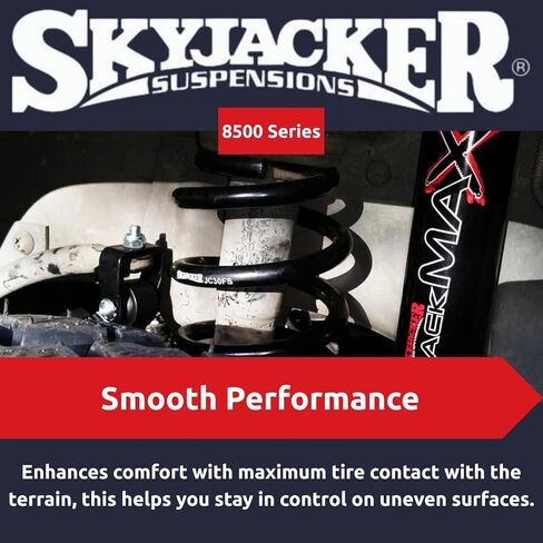 TrendsAuto Skyjacker Set of Front and Rear 8500 Black MAX Series Shocks fits 2017-2025 F-250/350 Superduty 4WD with a 0-3" Front Lift and 0" Rear Lift | Long Lasting | TrendsAuto Decal in Kuwait
