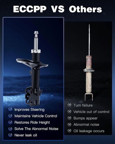 ECCPP shock Struts shock absorbers for 1997-2001 for Lexus ES300,1997-2003 for Toyota Avalon,1997-2001 for Toyota Camry,1999-2003 for Toyota Solara shock Struts for 334245 334246 Front shocks FWD in Kuwait