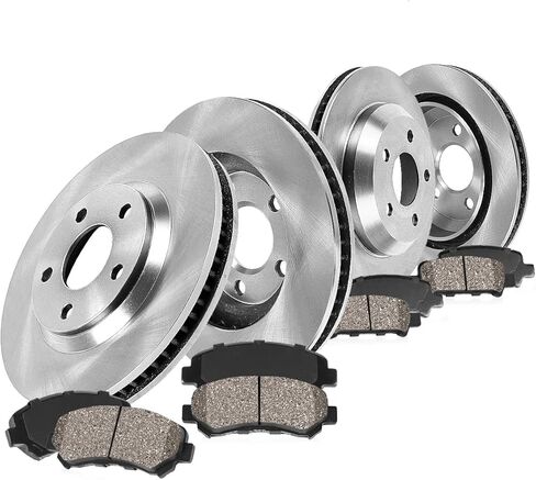 طقم فرامل امامية وخلفية من كالاهان لسيارة فورد F-250 سوبر ديوتي 1999-01 | Ford F-350 Super Duty 1999-02 - دوارات قرصية مع وسادات فرامل شبه معدنية، EBYK011408 in Kuwait