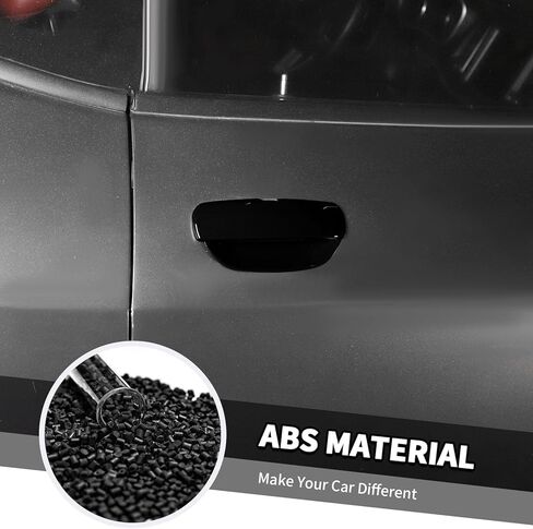 Jimen Fit for Dodge Challenger 2015-2023, 4PCS Exterior Door Handle Cover Trim & Door Handle Bowl (Black) in Kuwait