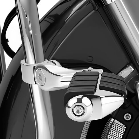 1.25" Motorcycle Highway Footpegs Adjustable Highway Pegs Compatible with Harley Davidson Touring Road King Road Glide Street Glide Electra Glide Sportster with 1 1/4" Highway Bar Chrome in Saudi Arabia