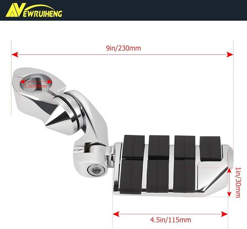 1.25" Motorcycle Highway Footpegs Adjustable Highway Pegs Compatible with Harley Davidson Touring Road King Road Glide Street Glide Electra Glide Sportster with 1 1/4" Highway Bar Chrome in Saudi Arabia