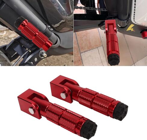 Motorcycle Foot Peg 2Pcs Foldable Motorcycle Foot Pegs, Motorcycle Foot Pegs Front Foot Pegs Passenger Footpeg M8 Footpeg Slipproof Sturdy Aluminum Pedals for Bikes ATV UTV in Kuwait