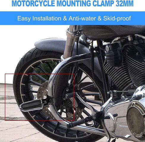 INNOGLOW 32mm 1-1/4" Highway Foot Peg Clamps - Heavy Duty Billet Aluminum Motorcycle Footpeg Bracket Mounts Fit for Engine Guard Frame Tube Harley Honda Yamaha Kawasaki ATV UTV in Saudi Arabia