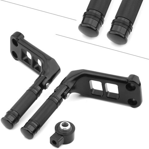 Chcury1 Passenger Footpeg Bracket Footrest Kit For Harley-DAVIDSON V-Rod VRSCAW 2007 2008 Aluminum Black in Kuwait