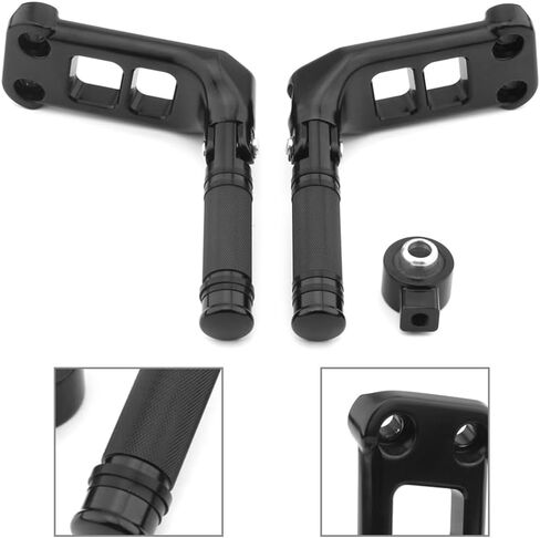 Chcury1 Passenger Footpeg Bracket Footrest Kit For Harley-DAVIDSON V-Rod VRSCAW 2007 2008 Aluminum Black in Kuwait