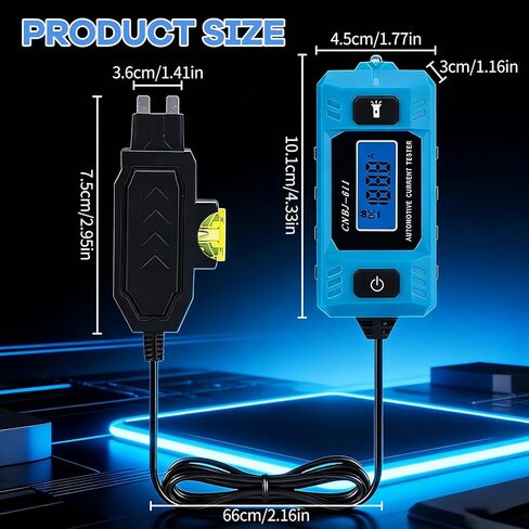 Automotive Circuit Fault Probe Tester, 20A 48V-High-Precision Car Fuse Tester Automotive Current Tester Car Circuit Fault Finder with LED Display Front Light, 2-in-1 Wire Tracer Short Finder in Saudi Arabia