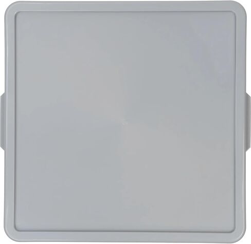 Large Tinted Clear Plastic Stacking Storage Bin with Lid, Grey, 12 in x 12.4 in x 9.4 in in Saudi Arabia