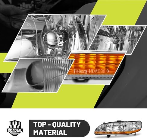 Headlights W/Bulbs for 1998 1999 2000 2001 2002 Honda Accord 2/4 Door Halogen Headlamp Replacement Driver & Passenger Side in Saudi Arabia