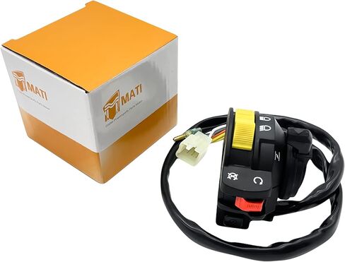 M MATI Left Handlebar Start Stop Headlight Switch for Suzuki QuadRunner 250 LT-F250 1988-1989 37400-19B05 in Kuwait