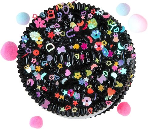 ORB Tabalicious Taba-Pops Jumbo Black TABA Squishy Cookie - Super Soft, Jumbo Sized Sandwich Cookie - Squish, Squeeze, Pinch for Stress Relief - Play Food Squishy Fidget Toys for Kids and Adults in Kuwait