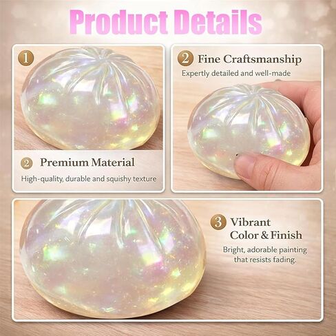 2 Pcs Dumpling Stress Balls – Real Dumpling Squeeze Fidget Sensory Toy, Soft Squeeze Decompression Dough Mystery Box Style Dumplings Set Toy for Anxiety Relief Desk in Saudi Arabia