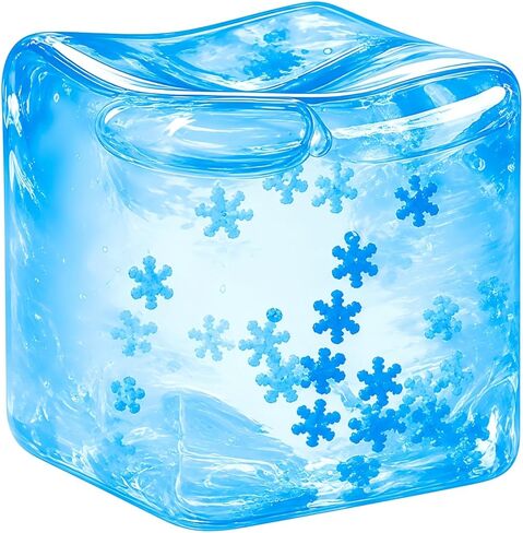 Ice Cube Squishy Fidget Toy Slow Rise Squeeze Sensory Toys,Stress Ball for Anxiety Relief, Focus Enhancement, Brain Relaxation & Strength Fostering-Dark Snow Blue in Saudi Arabia