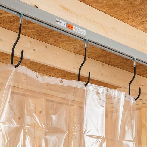 مسارات Rockler 4 لنظام مسار السقف - مسار للعربة المتدحرجة والخطافات - مسار سقف متين من PVC - رائع لأدوات التعليق، وأضواء المرافق، والمزيد - ملحقات التعليق سهلة التركيب in Kuwait