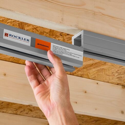 مسارات Rockler 4 لنظام مسار السقف - مسار للعربة المتدحرجة والخطافات - مسار سقف متين من PVC - رائع لأدوات التعليق، وأضواء المرافق، والمزيد - ملحقات التعليق سهلة التركيب in Kuwait