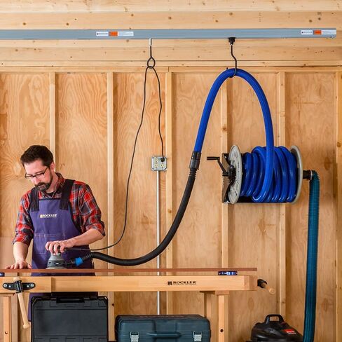مسارات Rockler 4 لنظام مسار السقف - مسار للعربة المتدحرجة والخطافات - مسار سقف متين من PVC - رائع لأدوات التعليق، وأضواء المرافق، والمزيد - ملحقات التعليق سهلة التركيب in Kuwait