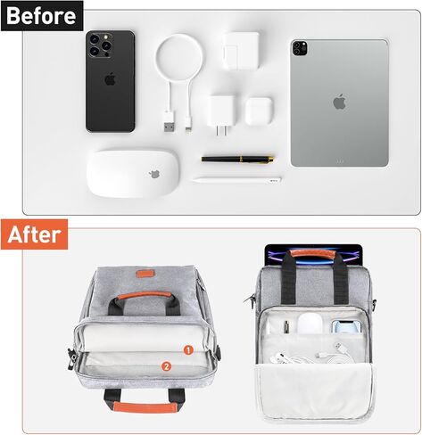 DTTO 13-12.9 Inch Sleeve Bag with Shoulder Strap, Double Handle Carrying Case Fits MacBook Neo, iPad Air 13-inch/iPad Pro 13-inch, iPad Pro 12.9-inch M2&M1 (2022-2018), Gray in Kuwait