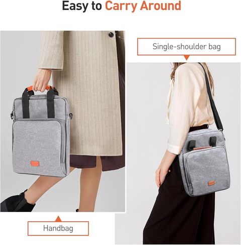 DTTO 13-12.9 Inch Sleeve Bag with Shoulder Strap, Double Handle Carrying Case Fits MacBook Neo, iPad Air 13-inch/iPad Pro 13-inch, iPad Pro 12.9-inch M2&M1 (2022-2018), Gray in Kuwait