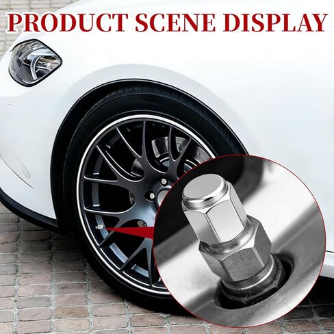 24 Pcs Metal Valve Stem Caps, Hexagon Valve Stem Caps, Silver Dust Proof Tire Valves Covers for Cars, Trucks, Motorbikes, Bikes in Saudi Arabia