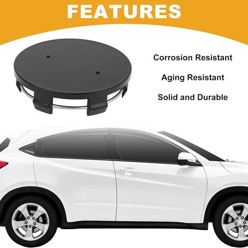 4 Pcs 70mm 2.76" OD - Universal Car Wheel Hub Center Caps - Car SUV Trucks Auto Hub Covers Scratch Resistant Rustproof - Durable Plastic Gloss Black in Kuwait