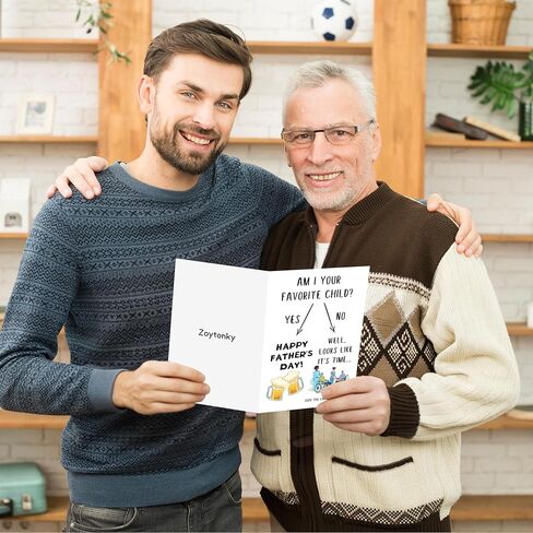 Funny Fathers Day Card for Dad, Humor Nursing Home Fathers Day Card from Daughter Son Children, Funny Father‘s Day Cards for Dad Grandpa Stepdad, Am I Your Favorite Child? in Saudi Arabia