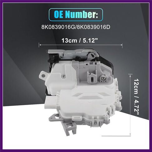 Rear Right Passenger Side Power Door Lock Actuator Motor for Audi A4 A5 A6 A7 A8 Q3 Q5 Q7 Door Latch Actuator Assembly No.8K0839016G/8K0839016D White Premium Fit Design in Kuwait