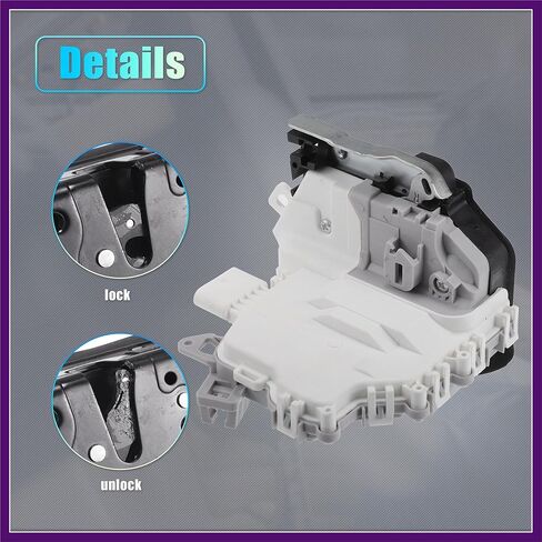Rear Right Passenger Side Power Door Lock Actuator Motor for Audi A4 A5 A6 A7 A8 Q3 Q5 Q7 Door Latch Actuator Assembly No.8K0839016G/8K0839016D White Premium Fit Design in Kuwait