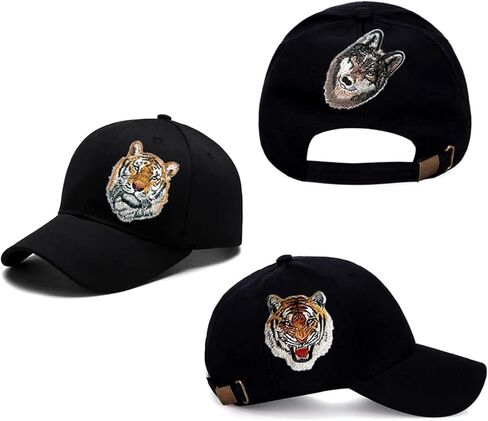 3 Pcs Tiger Face Sew on or Iron on Embroidery Patches for Jeans, Shirts, Hoodies, Blouses, Bags, Caps, Backpacks, Purses, Tiger Face Appliques, Embroidered Appliqué in Kuwait