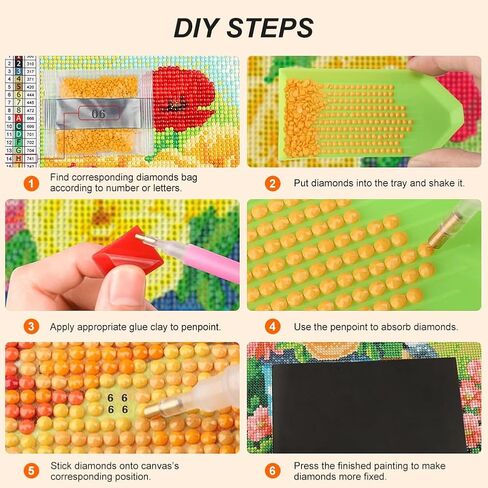WSLWXSHM Diamond Art Painting Kits for Adults Flower, Round Full Drill Diamond Art Kits, 5D DIY Paint with Diamonds Crafts for Home Wall Decoration Gifts 12×16Inch, Lily in Kuwait