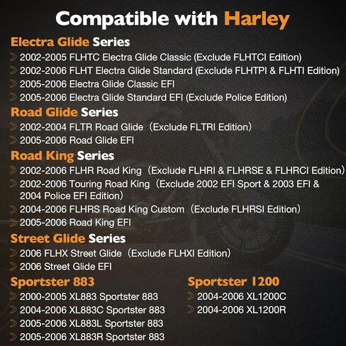 ملف إشعال 0.5 أوم وقطعتان من شمعات الإشعال، متوافقة مع 1999-2006 Harley Dyna/Softail/Electra Glide/Sportster 883/1200، DXL/FLT/FXD/FLST/FXST والمزيد، استبدال # 31655-99/2102-0225 in Kuwait