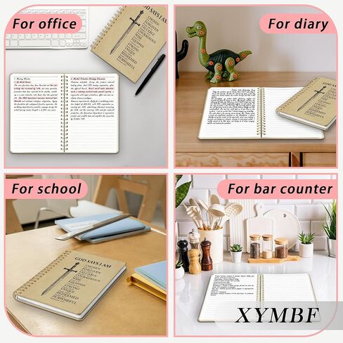 God Says I Am Christian Notebook Journal, Christian Gifts for Men Notebooks for Note Taking, Sword Bible Verse Religious Journal, Hardcover Spiral Notebook 5.5x8.3 Inch in Saudi Arabia