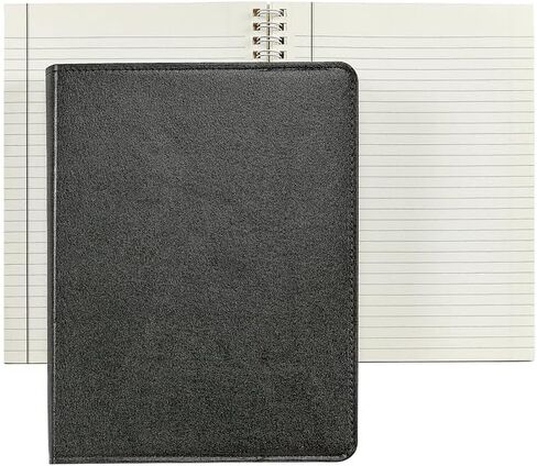 Graphic Image 9" Refillable 9" Refillable Notebook - Leather Bound Notebook Black - Premium Quality - Made in USA Quality Leather - Made in USA in Saudi Arabia
