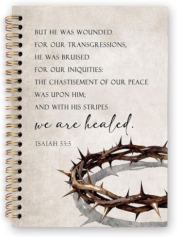 dvhdajed Christian Jesus Feeds the 5000 Spiral Notebook, Religious Fish and Loaves Journaling Notebooks, Bible Verse Spiral Journal, Christian Office School Supplies Gifts for Women Men, 5.5x8.3 Inch in Saudi Arabia