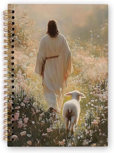dvhdajed Christian Jesus Feeds the 5000 Spiral Notebook, Religious Fish and Loaves Journaling Notebooks, Bible Verse Spiral Journal, Christian Office School Supplies Gifts for Women Men, 5.5x8.3 Inch in Saudi Arabia