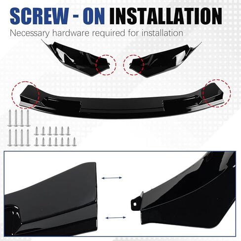 Front Bumper Lip Compatible with 2021-2026 BMW G80 M3 G82 G83 M4, Gloss Black V-Style Air Splitter Chin Body Kit in Saudi Arabia